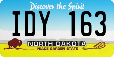 ND license plate IDY163