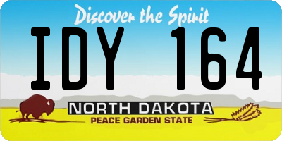 ND license plate IDY164