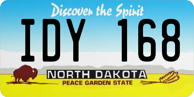 ND license plate IDY168