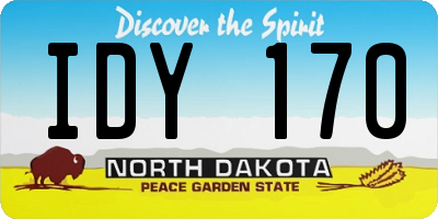 ND license plate IDY170