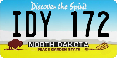ND license plate IDY172