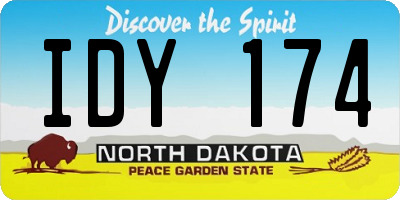 ND license plate IDY174