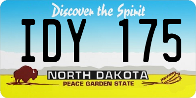 ND license plate IDY175