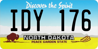 ND license plate IDY176