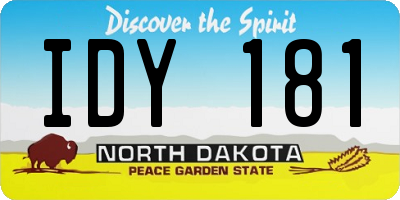 ND license plate IDY181