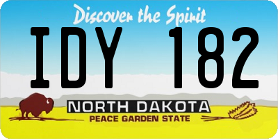 ND license plate IDY182