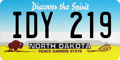 ND license plate IDY219