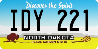 ND license plate IDY221