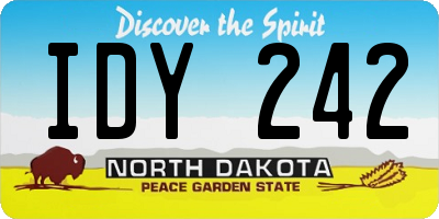 ND license plate IDY242