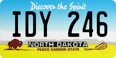 ND license plate IDY246