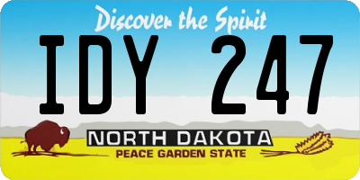 ND license plate IDY247