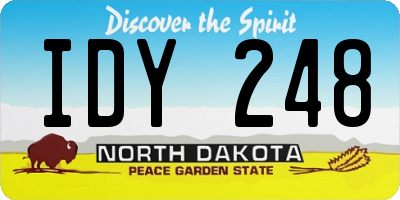 ND license plate IDY248