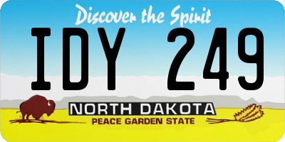 ND license plate IDY249