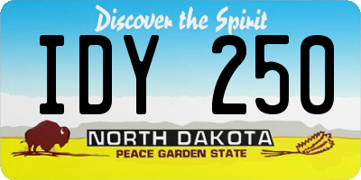 ND license plate IDY250