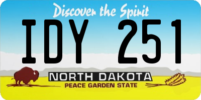ND license plate IDY251