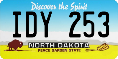 ND license plate IDY253