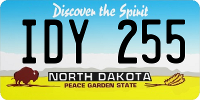 ND license plate IDY255