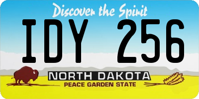 ND license plate IDY256