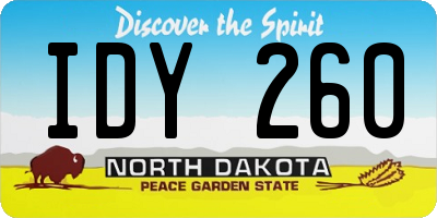 ND license plate IDY260