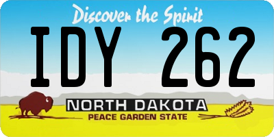ND license plate IDY262