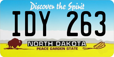 ND license plate IDY263