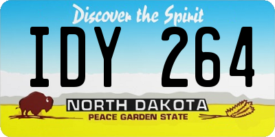 ND license plate IDY264