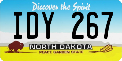 ND license plate IDY267