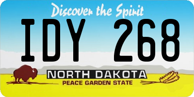 ND license plate IDY268