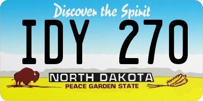 ND license plate IDY270