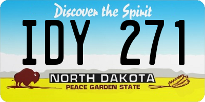 ND license plate IDY271