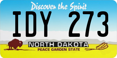 ND license plate IDY273