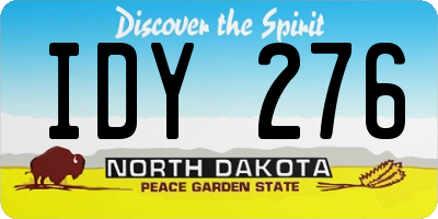 ND license plate IDY276