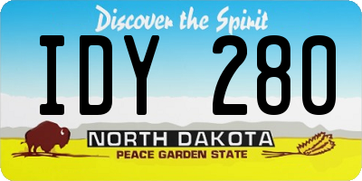 ND license plate IDY280