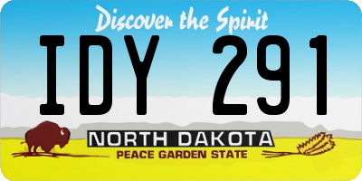 ND license plate IDY291