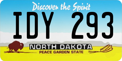 ND license plate IDY293
