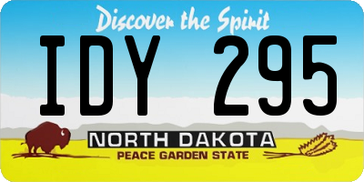 ND license plate IDY295