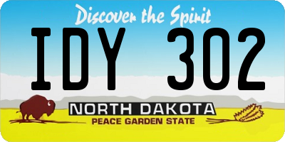 ND license plate IDY302