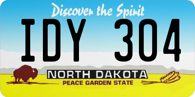 ND license plate IDY304