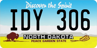 ND license plate IDY306