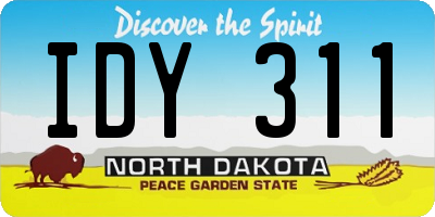 ND license plate IDY311