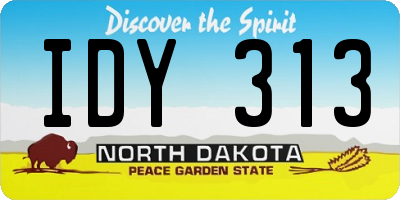 ND license plate IDY313