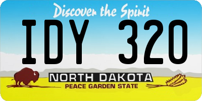 ND license plate IDY320
