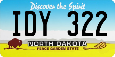 ND license plate IDY322