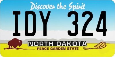 ND license plate IDY324