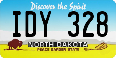 ND license plate IDY328