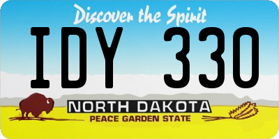 ND license plate IDY330