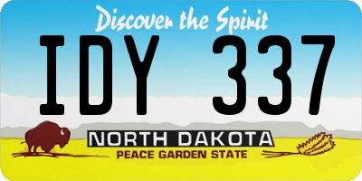 ND license plate IDY337