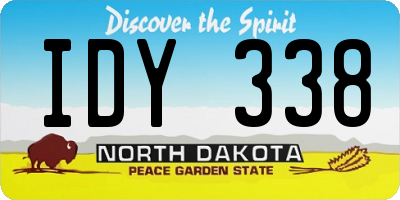ND license plate IDY338
