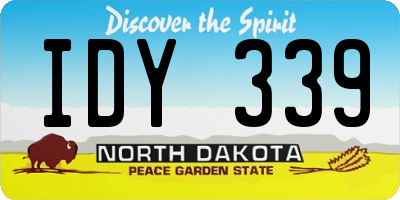 ND license plate IDY339