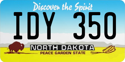 ND license plate IDY350